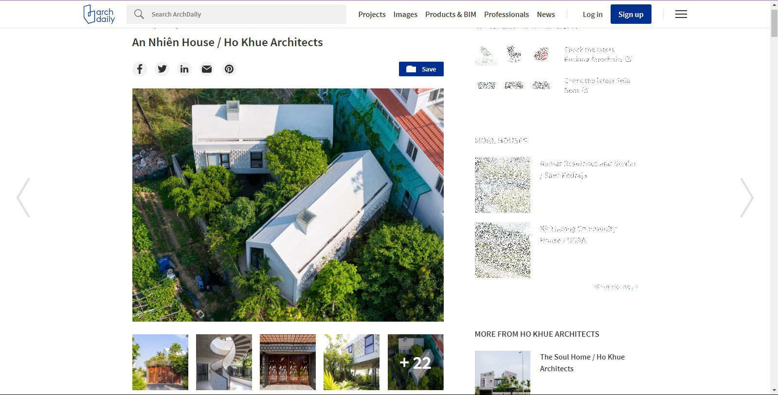 Chốn An Nhiên được đăng tải trên ArchDaily