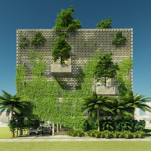 Green Honeycomb House